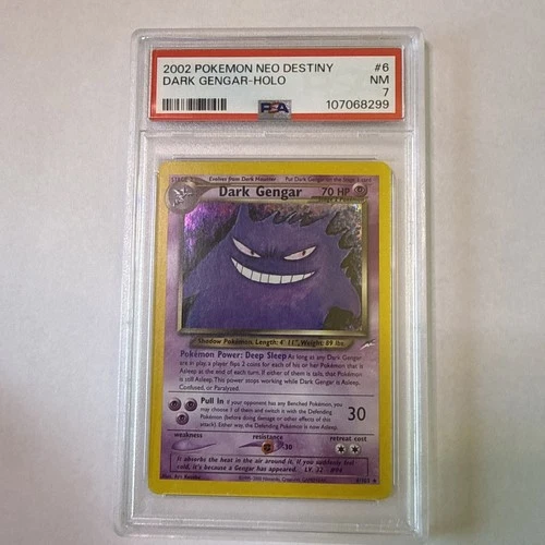 2002 POKEMON NEO DESTINY #6 DARK GENGAR HOLO PSA 7