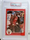 1985 Star Team 5x7 #1 Michael Jordan Chicago Bulls PSA 6 EX-MT Nice Card