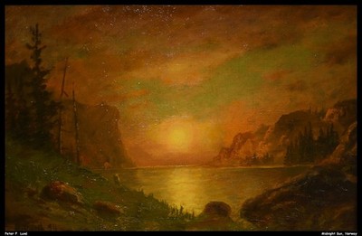 Peter F Lund Mitternachtssonne Norwegen O 1 Kunstdruck Poster Wanddeko Leinwand Büro H