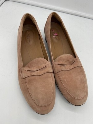 Unstructured By Clarks Women's Suede Loafers Blush Pink Size 9.5 Slip-On Design