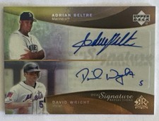 Adrian Beltre David Wright 2005 Upper Deck Gold Dual Signatures Reflection