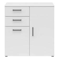 Kommode - weiß - 80 cm breit Sideboard Anrichte Beistellschrank