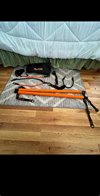 KUTIZE Orange/Black Resistance Trainer Set w/ 2 Bars, Straps, Handles