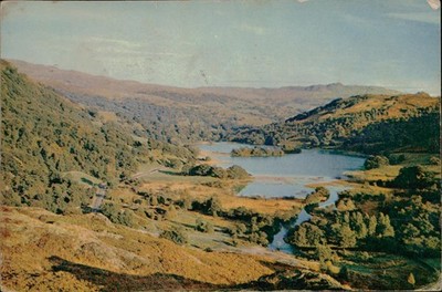 J Arthur Dixon Postcard Rydal Water Westmorland Color Photogravure Used Airmail