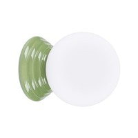 Wandleuchte Keramik Glas Oliv GrüN G9 IP44 Bad T:16 Cm Wandlampe Badezimmer