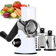Ourokhome Rotary Cheese Grater Hand Crank, Kitchen Shredder Speed Mandolin Sl...
