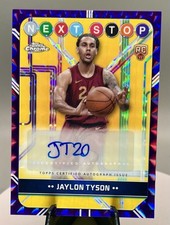 2024-25 Topps Chrome Jaylon Tyson RC Auto Purple Geometric Next Stop Signatures