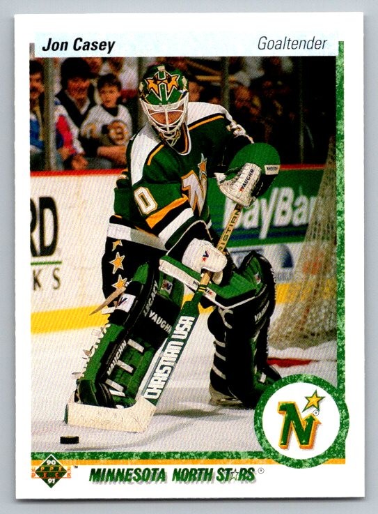 1990 Upper Deck Jon Casey #385b Minnesota North Stars