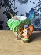  Withernsea Eastgate Pottery "Fauna" No. 26 Vase. Tree Trunk & Squirrel