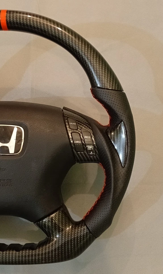 Honda Odyssey Accord Civic ES Carbon Fiber Steering Wheel (2001-2008) - Image 2 of 4