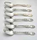 (6) Wallace LA REINE Sterling Silver 6"  Teaspoons - NO MONO - 184g