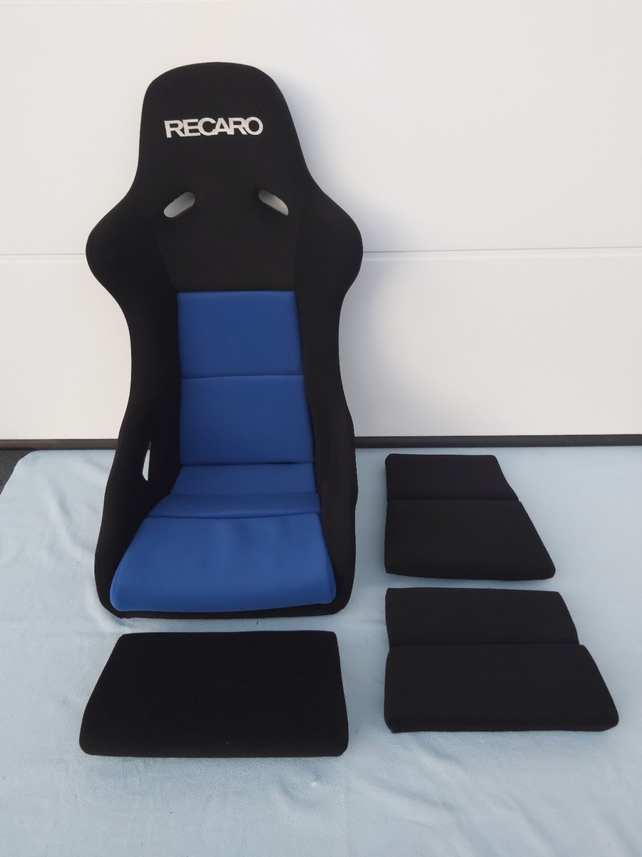 RECARO POLE POSITION ABE SEAT with BLUE VELOUR CENTER INSERTS, NEW