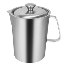 70 Oz 2L Stainless Steel Measuring Cup With Lid Large Mouth Graduated Pitcher