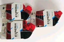  3 Pair Thorlo Experia PROLITE Ultra-Light Cushion No Show Tab Socks Red Size M