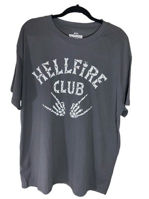 Netflix Stranger Things Hellfire Club Graphic T-Shirt XXL Gray Short Sleeve