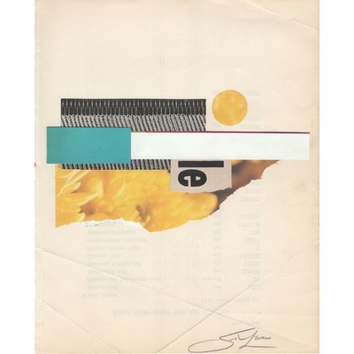Original Mixed Media Modern Art Collage ''Tomium'' 8x10'' Signed
