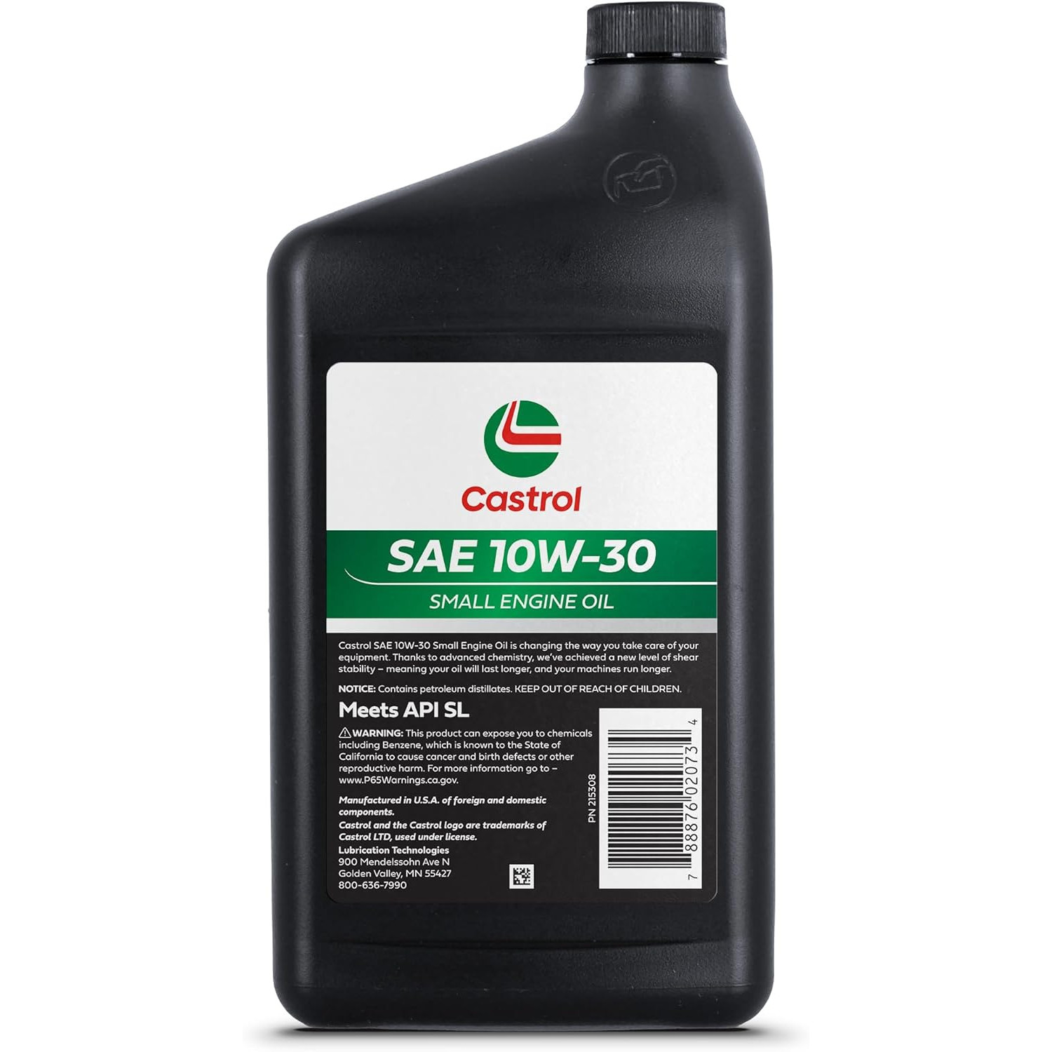 Castrol 215308 SAE 10W-30 Small Engine Oil For 4-Cycle Eng & Lawn Mowers &ndash; 32oz