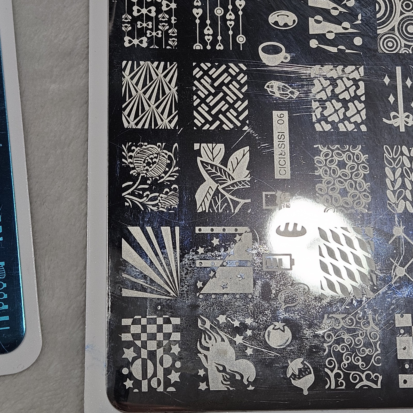 Discontinued Cici & Sisi Nail Art Stamping Plates Booklet, 6 Metal Plates