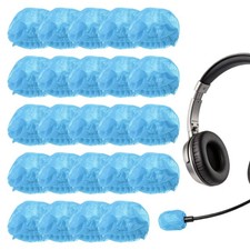 50Pcs Disposable Microphone Cover Mic Windscreen Covers Mini Size, Blue