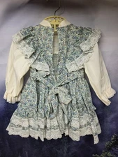 Vintage Mini World Childs Modest Prarie Dress Size 2T 1980s