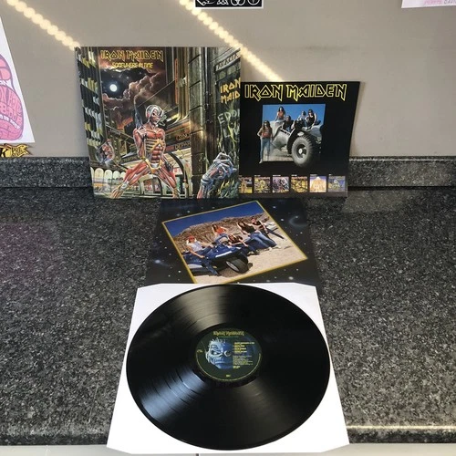 LP VINYL IRON MAIDEN ALBUM SOMEWHERE IN TIME EMC 3512 UK 1ST DMM PRESS EX+/EX+