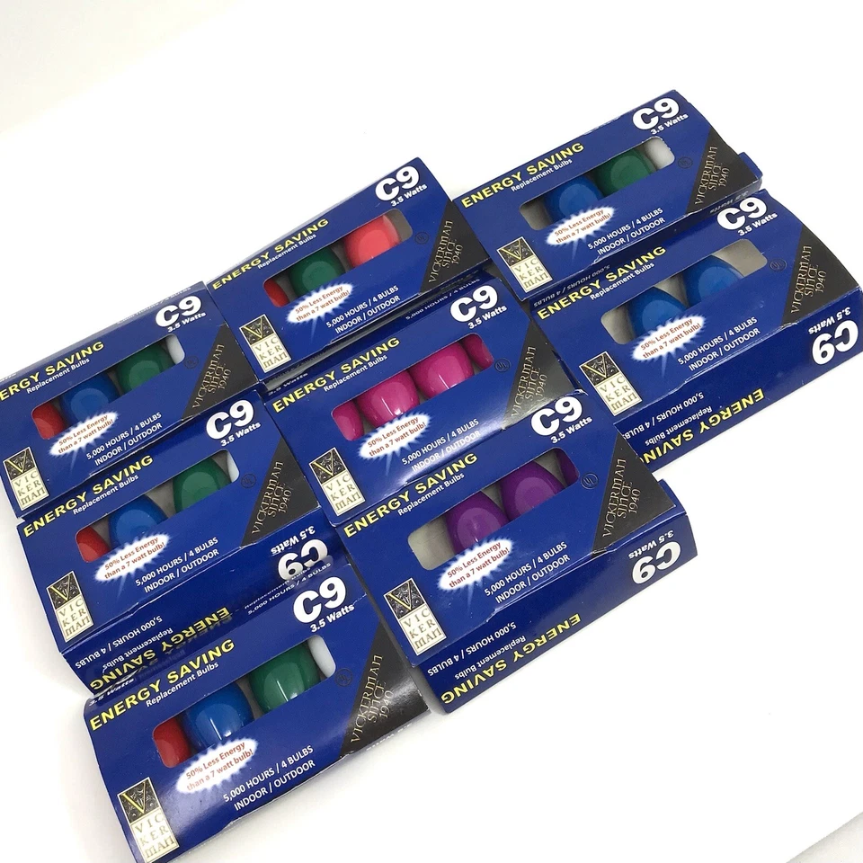 Vickerman C9 MULTICOLOR 3.5 Watt Bulb Replacement V47E960 Energy Saving LOT NEW - Image 2 of 4