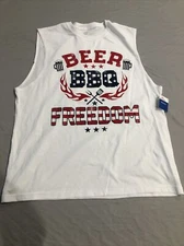 Way To Celebrate! Patriotic Men's Graphic Muscle T-Shirt Size XL