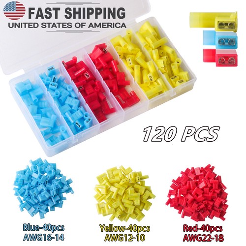 120× Isoliert 22-10 AWG Nylon Buchse Flagge Spaten Klemmen Crimp Draht Verbinder - Bild 1 von 7