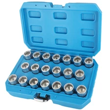 Locking Lug Nut Bolt Stud Wheel Key Remover Extractor Twist Socket for Porsche