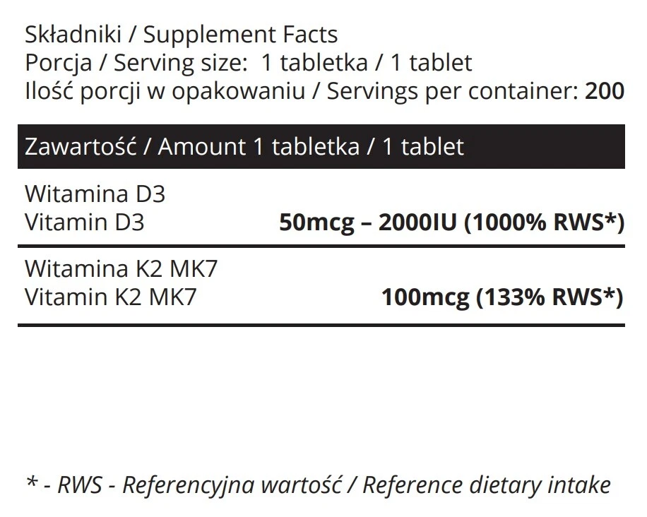 Vitamin D3 + K2 MK7 – Tablets – High Strength – Bone & Heart Support – Sowelo - Image 3 of 4
