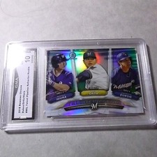 MAURICIO DUBON ORTIZ HURA 2018 BOWMAN CHROME TALENT PIPELINE RC # MIL GRADED 10