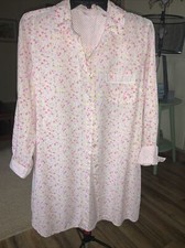Victoria  s Secret NightShirt 100 Cotton S/P Pink Floral Cottagecore SleepShirt