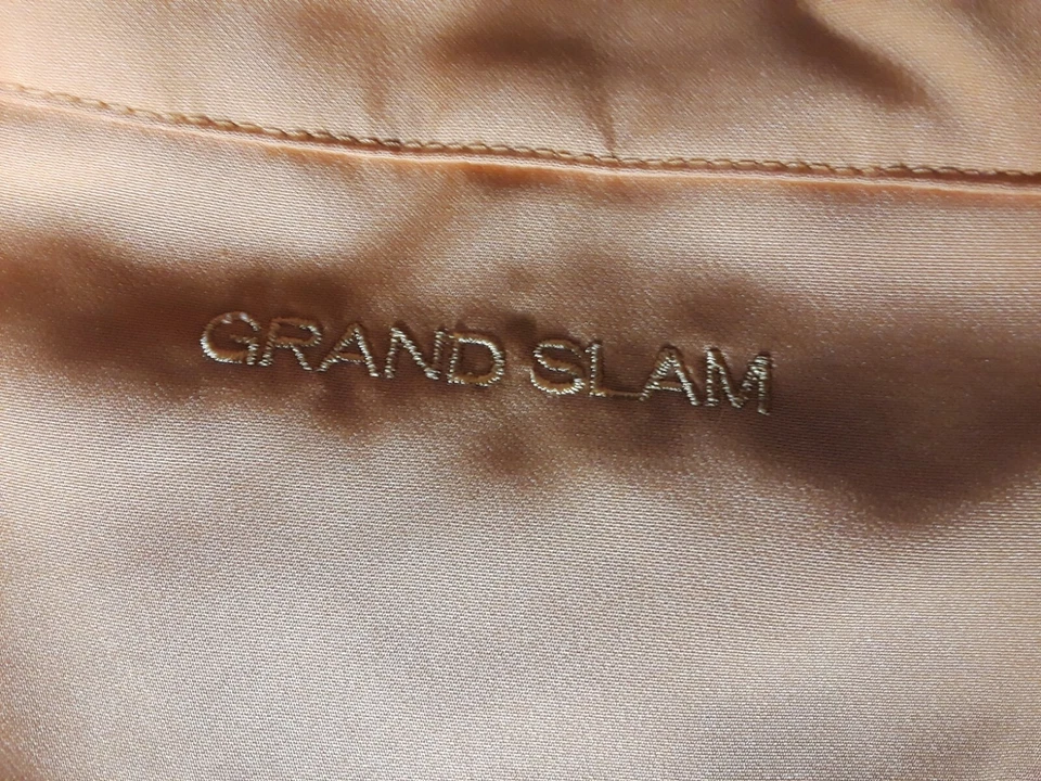 GRAND SLAM Men's Medium Golf Pullover Windbreaker Jacket 1/4 zip front Orange - Image 4 of 4