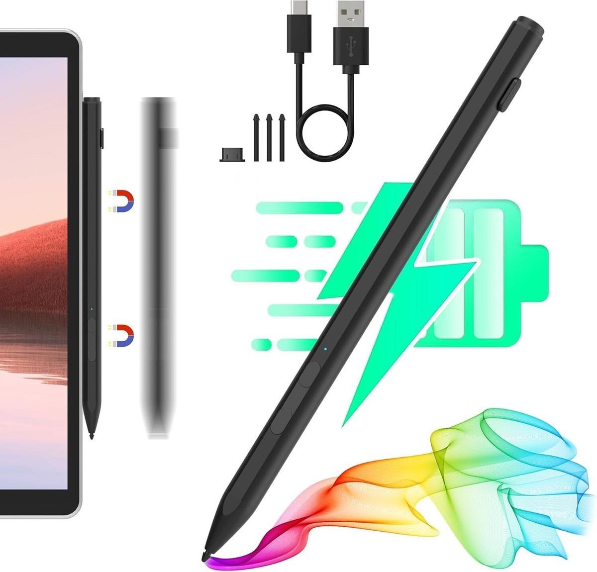 Surface Pen Stylus for Microsoft Surface Pro 11/10/9/8/X/7+/7/6/5