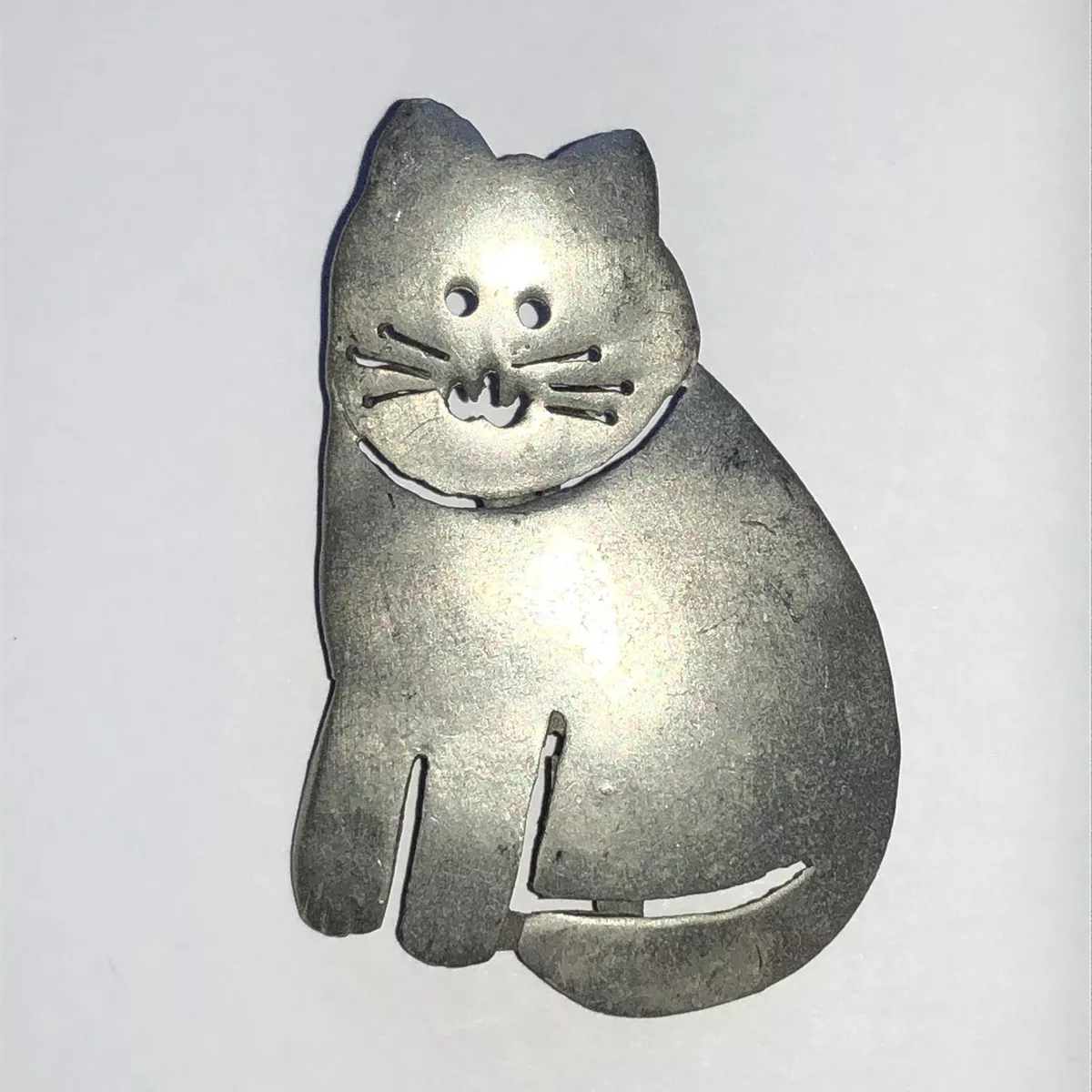 Vintage ULTRA CRAFT ULTRACRAFT Signed CAT SHAPED Pin Brooch