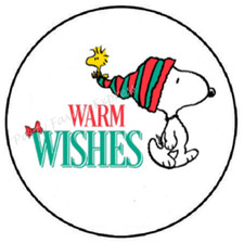 WARM WISHES CHRISTMAS ENVELOPE SEALS LABELS STICKERS PARTY FAVORS
