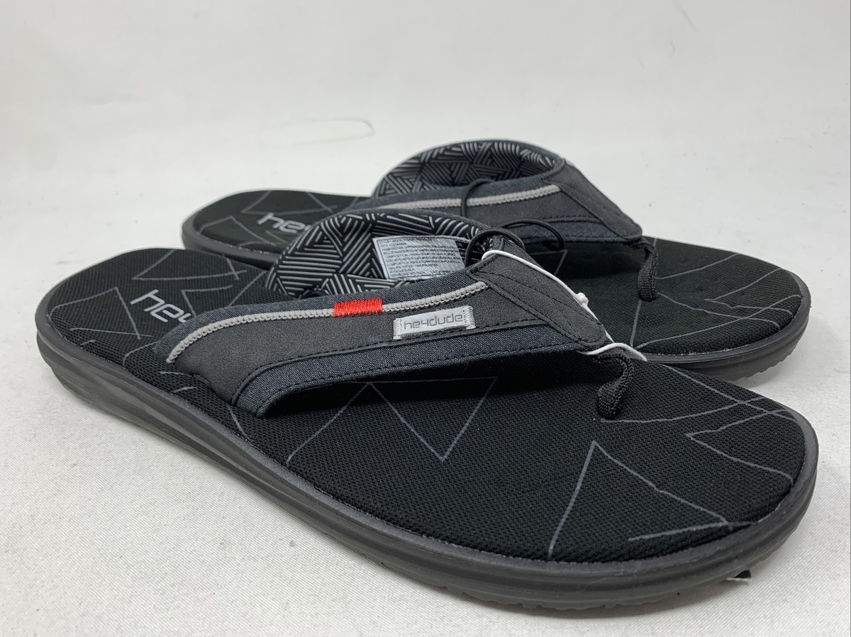 Hey Dude Sami Free Black Sandal Men Size (r882)