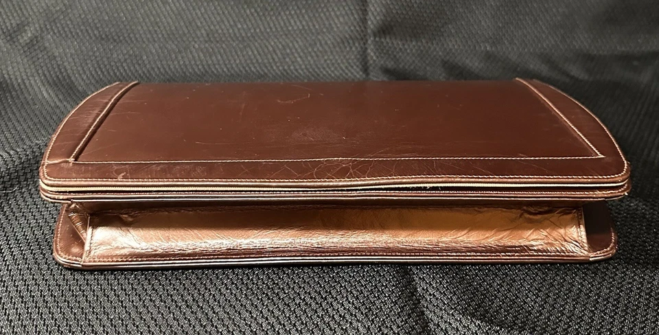 Bolso de Mano J Miller Vintage Bronce Marrón Años 50 11”x6” Imitación Cuero Clásico Foto 4 de 4