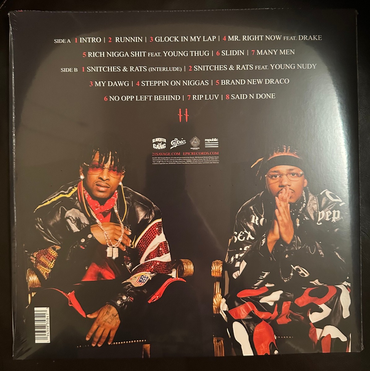 21 Savage - Savage Mode 2 Limited Edition Alternate Cover Red Wax