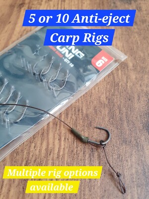 5 oder 10 Anti-Eject - Blow Back Karpfenangeln Hair Rigs Pop Up Wafter Bottom Bait
