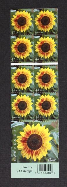 US 2008 #4347 42c Sunflower Booklet of 20 stamps Mint NH