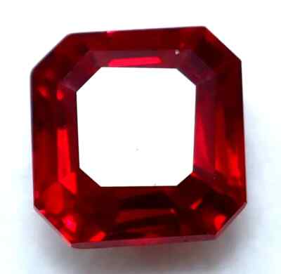 7.15 Ct Natural Flawless Red Ruby  Asscher Cut Certified Loose Stunning Gemstone