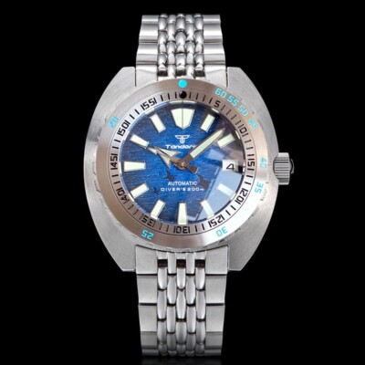 Tandorio Automatic Men Watch Mechanical 300T Model Sapphire NH35 Movt SUB 42mm