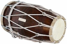 special wax polish dholak (dholki) sheesham wood bolt/rope tuned