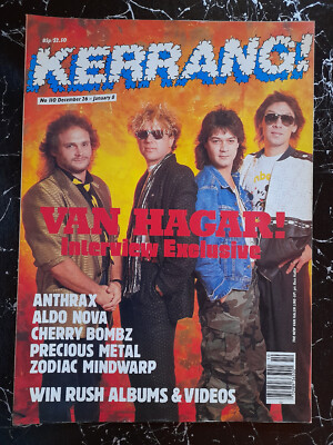 KERRANG! No 110 * UK * VAN HALEN * PRECIOUS METAL * CHERRY BOMBZ * ALDO NOVA