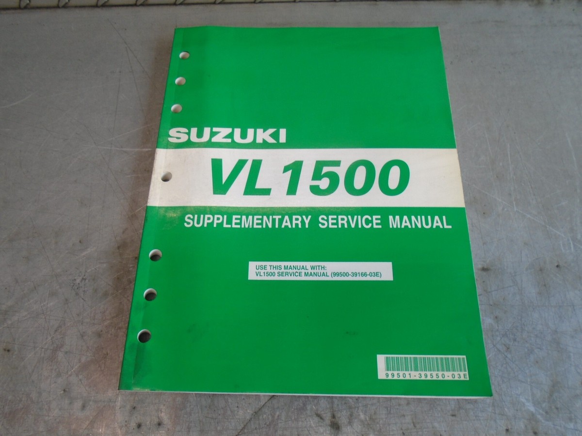 OEM SUZUKI Motorcycle VL1500 Service Manual Supplement 99501-39550