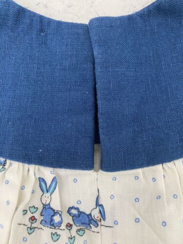 Adorable! VTG 1960s MOD Baby Girl Easter Bunny Rabbit Spring Dress 0-3 Months - Picture 6 of 9