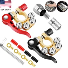 2Pcs Car Quick Release Disconnect Battery Terminal Connector Positive Negative