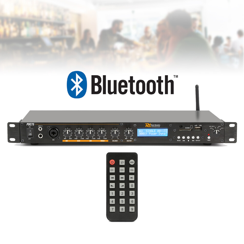 Rackmount Install 1U 19" PA USB SD Digital MP3 Bluetooth Music Media