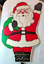 Santa Claus Outdoor Yard Sign decoration 26 inch Christmas classic Vintage Rare